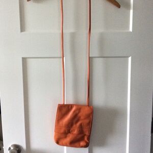 JP Ourse Flat & Compact leather purse - Tangerine orange